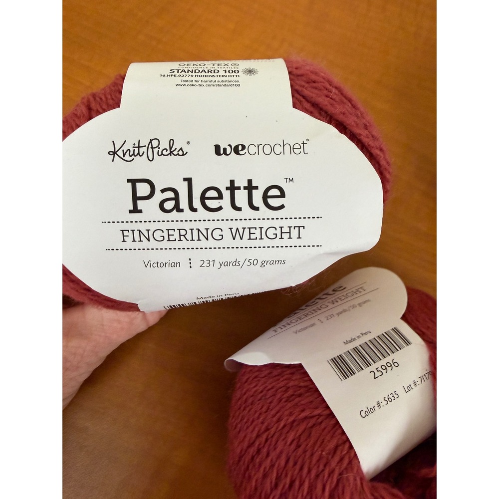 Knit Picks Palette Fingering Weight Yarn Victorian 100% Wool 3 Skeins Lot 711792